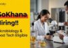 Microbiology & Food Tech Jobs at GoKhana | Apply Online Now Apply for the Executive position at GoKhana and Explore Microbiology and Food Tech Jobs in Mumbai and Grow your Career.