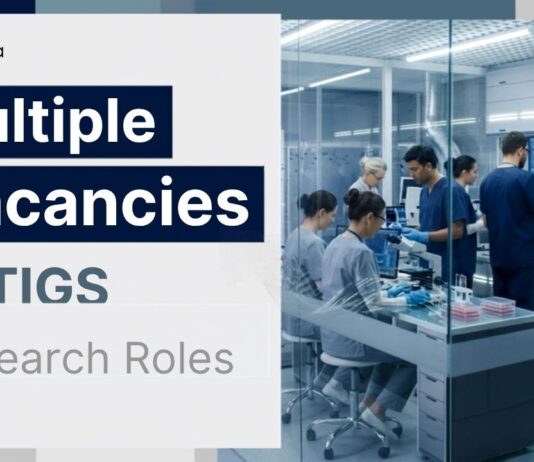 Apply for TIGS Recruitment 2026 for Research positions in the Crop Improvement Program and explore Jobs in Life Sciences.