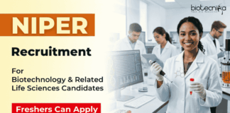 Govt Life Sciences Jobs at NIPER – Freshers can Apply!! Apply for NIPER Recruitment 2026. Explore Govt Life Sciences Jobs in Biotechnology and Related fields and kickstart your Career.