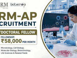 Postdoctoral Fellow Recruitment at SRM-AP – ₹58,000 Per Month Fellowship – Apply Now Apply for SRM Recruitment 2026 Postdoctoral Fellow position. Excellent Career in Life Sciences with Fellowship up to ₹58,000 Per Month.
