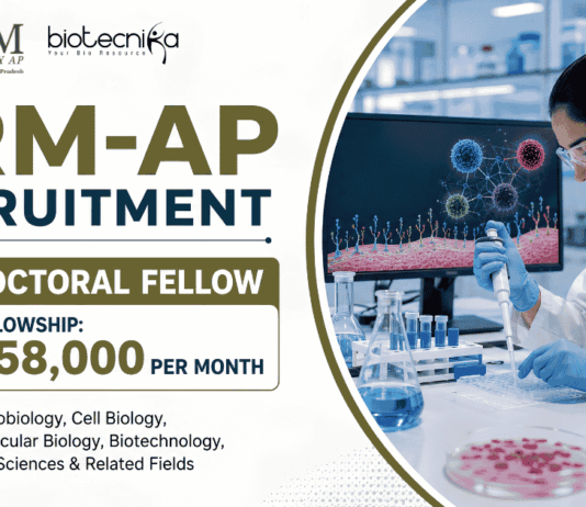 Apply for SRM Recruitment 2026 Postdoctoral Fellow position. Excellent Career in Life Sciences with Fellowship up to ₹58,000 Per Month.