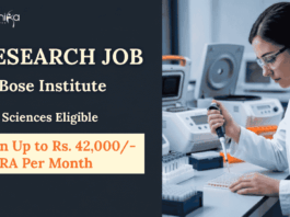 Bose Institute Recruitment 2026 Invites Applications for Project Associate. Apply for Life Sciences Research Jobs in Kolkata.