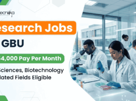 Rs. 54,000/- Per Month Salary Research Jobs in Biotechnology at GBU | Apply Online Apply for GBU Recruitment 2026. Research Jobs for PhD Biotechnology, Life Sciences, Microbiology and Biochemistry candidates.