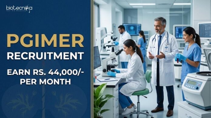 Rs. 44,000- Per Month Salary Govt Life Sciences Research Jobs PGIMER Recruitment: Explore Govt Life Sciences Jobs with a Salary of Rs. 44,000/- per month. Apply Now for a Biotechnology Career.