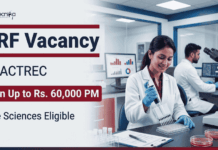 SRF Vacancy at ACTREC | Earn Upto Rs. 60,000/- PM | Walk-In ACTREC Recruitment 2026 Announces SRF Vacancy for Life Sciences and Biotechnology Candidates. Salary up to ₹60,000 Per Month in Navi Mumbai.
