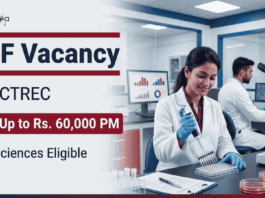 SRF Vacancy at ACTREC | Earn Upto Rs. 60,000/- PM | Walk-In ACTREC Recruitment 2026 Announces SRF Vacancy for Life Sciences and Biotechnology Candidates. Salary up to ₹60,000 Per Month in Navi Mumbai.