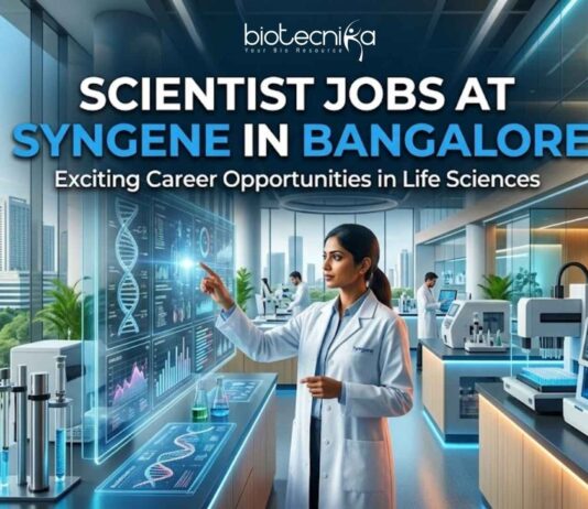 Scientist Jobs at Syngene in Bangalore | Apply Now