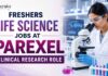 Freshers Clinical Research Jobs 2026 | Parexel Hiring Life Science Candidates Freshers Life Science Jobs at Parexel | Clinical Research Role