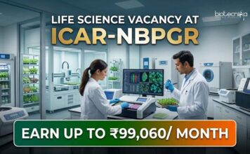 Upto ₹99,060/ Month NBPGR Careers 2026: Project Scientist Recruitment | Life Science Vacancy Life Science Vacancy at ICAR- NBPGR | Candidates Apply Now