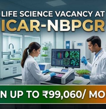 Upto ₹99,060/ Month NBPGR Careers 2026: Project Scientist Recruitment | Life Science Vacancy Life Science Vacancy at ICAR- NBPGR | Candidates Apply Now