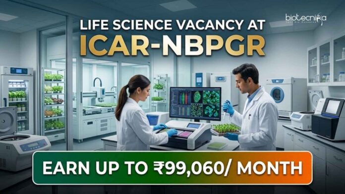Life Science Vacancy at ICAR- NBPGR | Candidates Apply Now Life Science Vacancy at ICAR- NBPGR | Candidates Apply Now