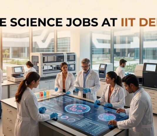 IIT Careers 2026 | Life Science & Biotechnology Careers Opportunity Life Science Jobs at IIT Delhi | Candidates Apply Now