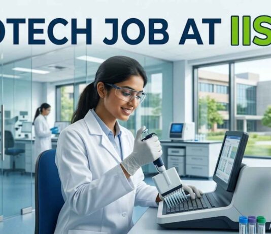 ₹57,000/- per month Salary at IISER : Biotech Job 2026– Apply Now Biotech Job at IISER | Candidates Apply Now