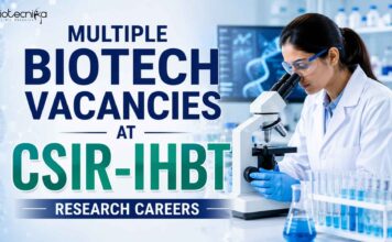Multiple Govt Biotech Vacancies 2026 | Walk-In for Research Jobs at CSIR IHBT Multiple Biotech Vacancies at CSIR IHBT | Research Careers