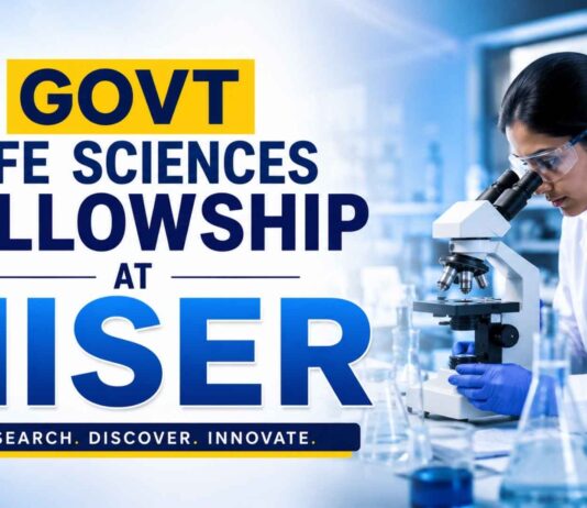 Govt Life Sciences Fellowship at NISER Careers