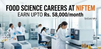 ₹58,000/ Month Salary at NIFTEM : Food Science Research Job | Apply Now Food Science Job at NIFTEM Careers