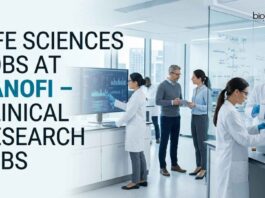 Sanofi Careers 2026: Clinical Research Jobs in Hyderabad | Apply Now Life Sciences Jobs at Sanofi – Clinical Research Jobs Generate an image for Featured Image in the size 1920 * 1080px. Make it look corporate and attractive so that it can go viral. No Sanofi logo to be given, and " Sanofi " in the text to be highlighted. Keep the title big and professional, and don't use Sanofi as a logo. Make it realistic, only keep the title big, and nothing extra. Also, highlight Sanofi in text. please.