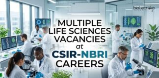 Multiple Life Sciences Vacancies at CSIR-NBRI Careers