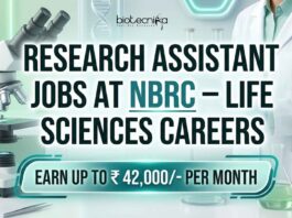 NBRC Careers 2026 : Life Sciences Role | Research Assistant Jobs Research Assistant Jobs at NBRC – Life Sciences Careers