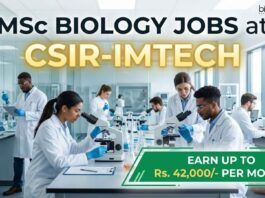 ₹42,000 Govt Life Sciences Job at CSIR-IMTECH | Apply Now MSc Biology Jobs - CSIR Project Associate Vacancy
