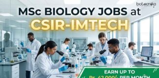 MSc Biology Jobs - CSIR Project Associate Vacancy