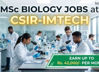 MSc Biology Jobs - CSIR Project Associate Vacancy