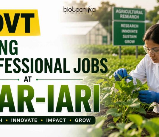 ₹42,000/- per month salary at ICAR : Young Professional Jobs in Biochemistry Research Young Professional Jobs at ICAR for Biochemistry Research