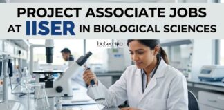 Project Associate Jobs at IISER in Biological Sciences