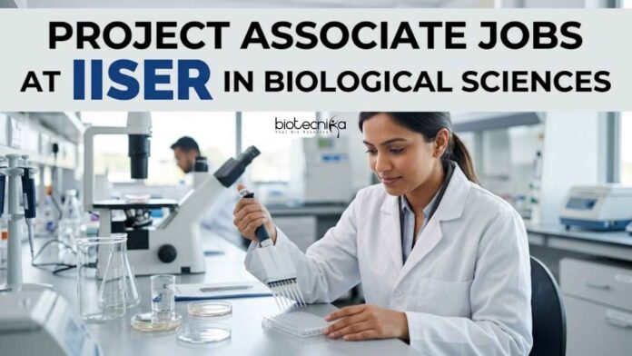 Project Associate Jobs at IISER in Biological Sciences Project Associate Jobs at IISER in Biological Sciences