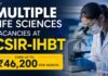 Multiple Life Sciences Vacancies at CSIR-IHBT | Apply Now
