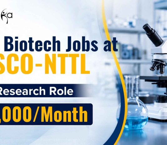 Biotech Jobs at CDSCO-NTTL | Govt Research Role