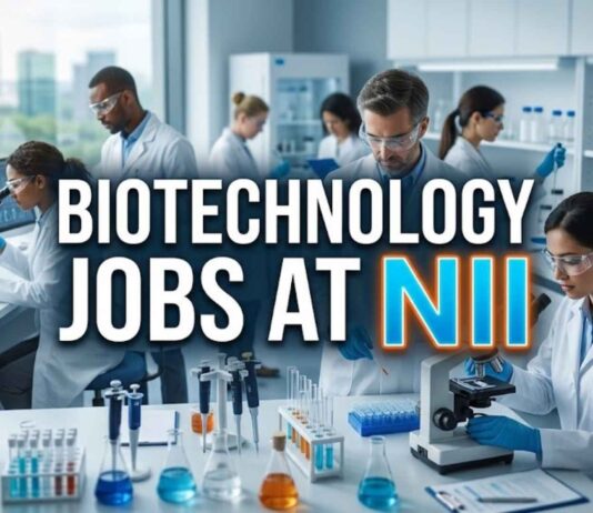 Biotechnology Jobs at NII