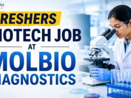Freshers Biotech Job at Molbio Diagnostics | Apply Now