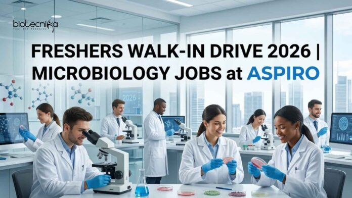 Freshers Walk-in Drive 2026 | Microbiology Jobs at Aspiro Freshers Walk-in Drive 2026 | Microbiology Jobs at Aspiro