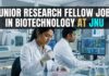 Junior Research Fellow Jobs in Biotechnology at JNU