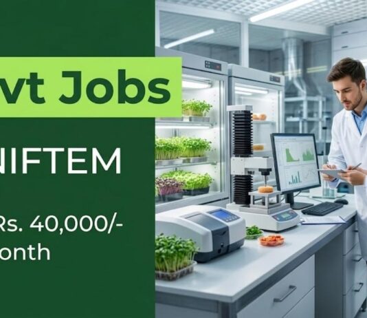 Young Professional Jobs at NIFTEM with Rs. 40,000/- Per Month | Apply Online Apply for Young Professional Jobs at NIFTEM Recruitment. Discover Food Tech Jobs with a Focus on Research and Development.
