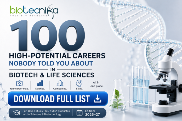Top 100 Life Sciences Career Options Top 100 Life Sciences Career Options