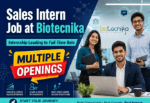 Sales Intern Vacancy at Biotecnika, Bangalore – Internship Leading to Full-Time Role – Apply Online Sales Intern Job