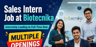 Sales Intern Vacancy at Biotecnika, Bangalore – Internship Leading to Full-Time Role – Apply Online Sales Intern Job